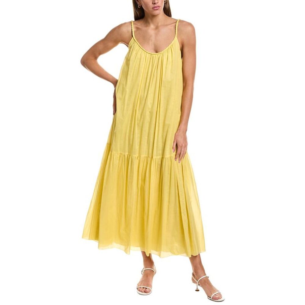 Red Valentino Womens  Poplin Midi Dress, Yellow